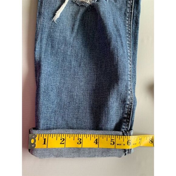 Express Women's Size 12 High-Rise Distressed Girlfriend Jeans Blue - Picture 10 of 12